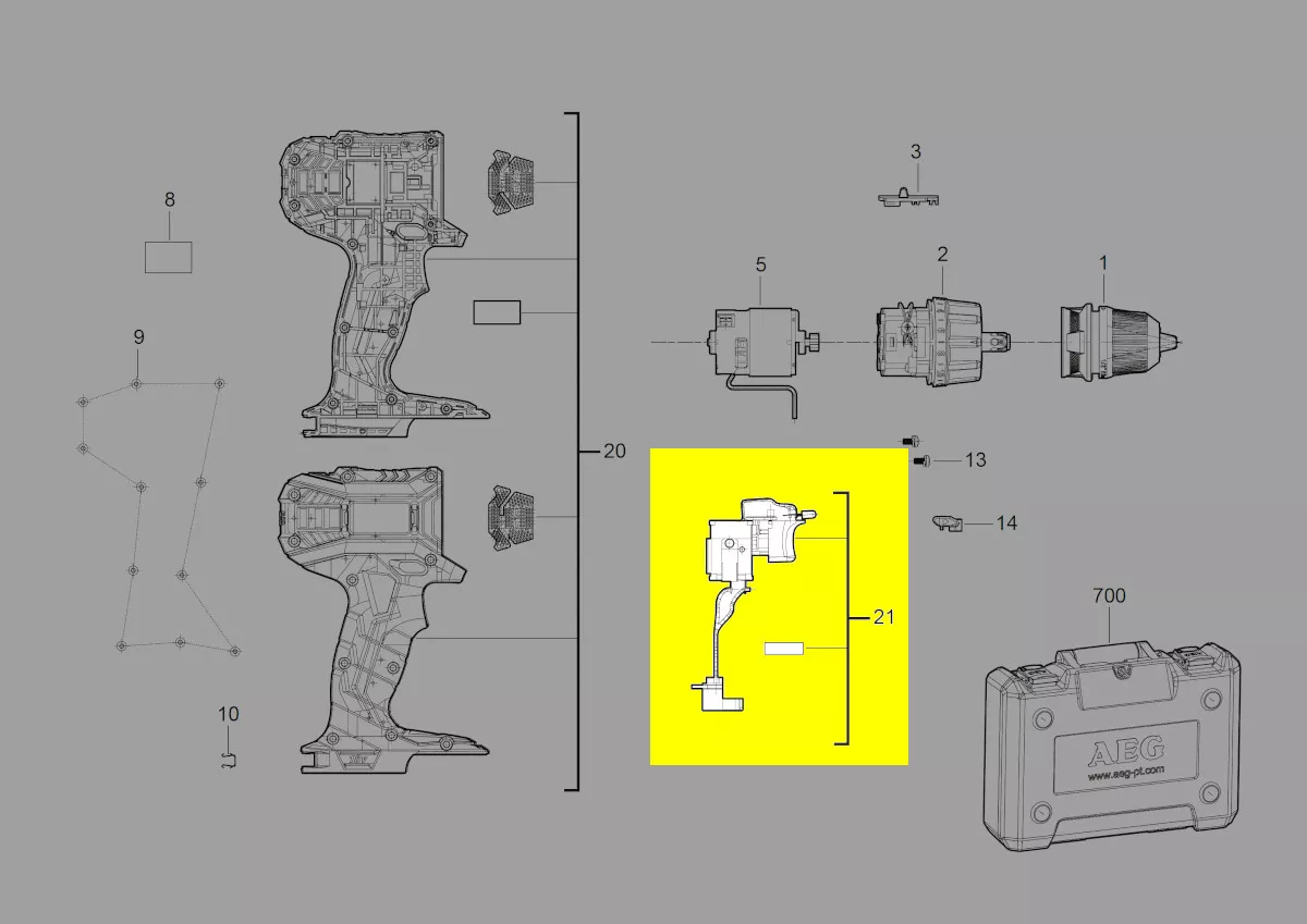 Interrupteur variateur réf. 4931465186 AEG